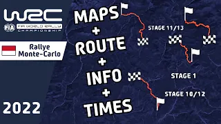 WRC Rallye Monte-Carlo 2022 : Maps : Route : Stage Info : Times