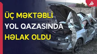 Yük maşınına çırpılan avtomobildə dörd nəfər öldü – APA TV