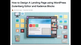 How to Design A Landing Page using WordPress Gutenberg Editor and Kadence Blocks - Digital Marketing