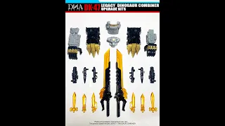 DNA Design DK-47 Legacy Dinosaur Combiner Upgrade Kits preview!