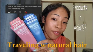 TRAVELING W MY NATURAL HAIR | having curly hair in Asia | products I’m using 🇯🇵🇵🇭🇻🇳🙌🏽⭐️