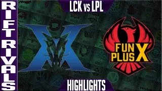 KZ vs FPX Highlights | Rift Rivals 2019 LCK vs LPL Groups Day 1 | King-Zone vs FunPlus Phoenix