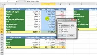 Excel - Skróty klawiszowe do wstawiania i usuwania wierszy, kolumn i komórek - porada #60