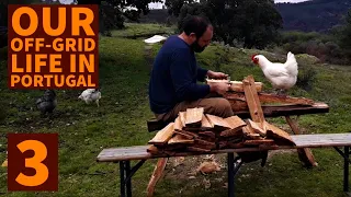 Shave horse build and a dangerous naan hack - Off the grid in Portugal #3