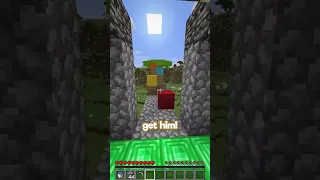 Craziest Minecraft Villager Chase... #shorts