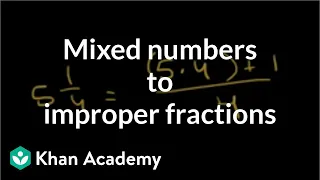 Converting mixed numbers to improper fractions | Fractions | Pre-Algebra | Khan Academy