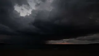 severe thunderstorm at sunrise Rhodes island Greece Dec 29 th 2022