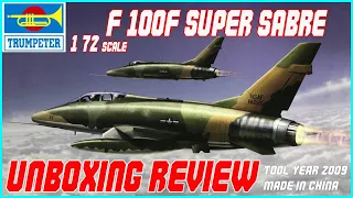 TRUMPETER 1/72 F 100F SUPER SABRE UNBOXING REVIEW