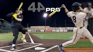 Hitting with the 44 PRO Project Power (the Drew Burress mystery bat) | BBCOR Baseball Bat Review