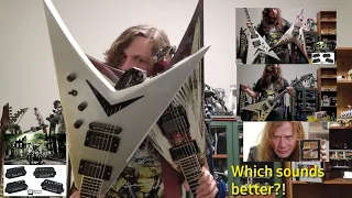Dave Mustaine Thrash Factor and Livewire pickup comparison