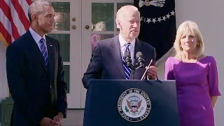 The Vice President Delivers a Statement in the Rose Garden