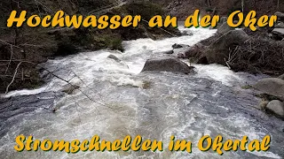 Oker im Harz / Wasser ablassen zum Hochwasserschutz / Okertal