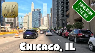 Driving Around Downtown Chicago, IL in 4k Video