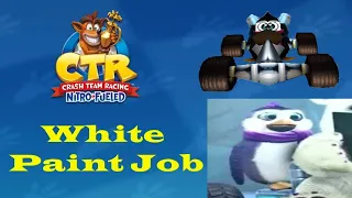 Penta Penguin’s Classic White CTR Kart - Crash Team Racing Nitro-Fueled