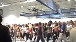 Flash mob Oprah's 24th Anniversary Block Party Black Eyed Peas I gotta feeling practice
