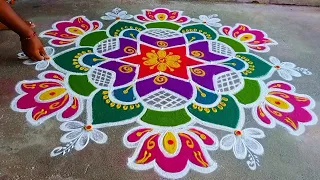 7×4 beautiful rangoli simple design 🙏🙏🙏👍👍❤️🌹🌹