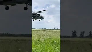 Ми-24 ЗСУ на выполнении боевой задачи