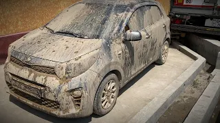 3 YEARS UNWASHED CAR !  Wash the Dirtiest KIA morbibg