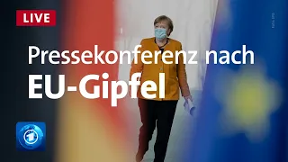 EU-Gipfel: Pressekonferenz von Merkel u. a. zu Corona-Impfstrategie