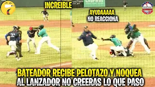 Este BATEADOR RECIBE PELOTAZO GOLPEA al LANZADOR LO NOQUEA y DESMAYA NO PODRÁS CREER lo que PASÓ MLB