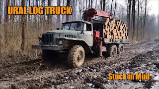 RUSSIAN URAL TRUCK STUCK IN MUD | 6x6 OFF ROAD TRUCK