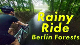 Cycling Germany - Rainy Berlin Forests [4k - Gopro Hero 8]