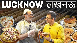 Insane Lucknow Non Veg Food Tour l Bun Kabab ? Yakhni Pulao ? Daleem ? Dum Chai ?  Sambal Ke Kabab ?