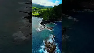 DJI Mini 3 Pro 4K⭐️ Fly over Red Sand Beach in Hana, Hawaii on Maui🤙 #beachwalker #travel #explorer