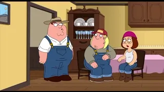 Family guy plowing in the fields