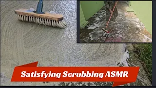 Satisfying 30 Minutes Compilation on Scrubbing Dirt patio floor, Relaxing sounds for peaceful sleep