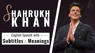 English speech with meanings and subtitles | Shahrukh khan speech