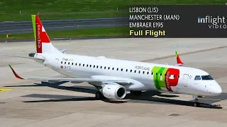 TAP Portugal (TAP Express)  Full Flight Trip Report: Lisbon to Manchester (Embraer E195) - with map