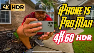 iPhone 15 Pro Max 4k60 HDR Dolby Vision