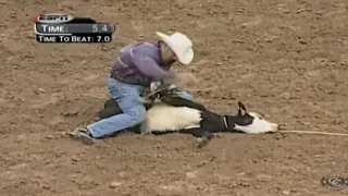 Cody Ohl NFR Arena Record - (6.5 secs) ESPN broadcast