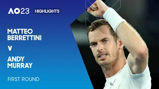 Matteo Berrettini v Andy Murray Highlights | Australian Open 2023 First Round