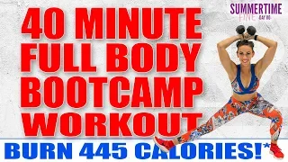 40 Minute Full Body Bootcamp Workout 🔥Burn 445 Calories!* 🔥Sydney Cummings