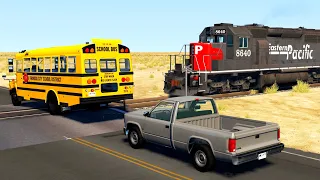 Train Close Calls & Near-Miss Accidents 3 | BeamNG.drive