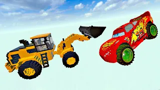 Big & Small Cars vs Bulldozer Showdown in Teardown