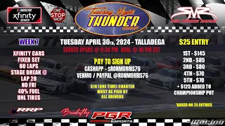 RMR | Tuesday Night Thunder | Race 7 | Talladega Superspeedway | PGR eSports