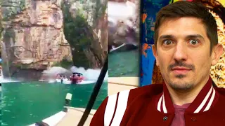 CLIFF COLLAPSE In Brazil Is Unbelievable | Andrew Schulz & Akaash Singh