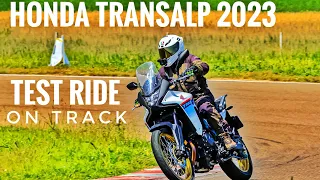 HONDA XL750 TRANSALP 2023 - Test Ride REVIEW on the RACING TRACK