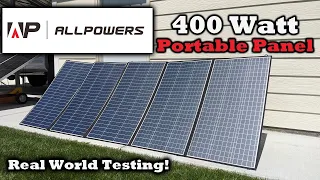 ALLPOWERS 400w Portable Solar Panel TESTED! - Affordable Price - What Wattage Do We Get?!