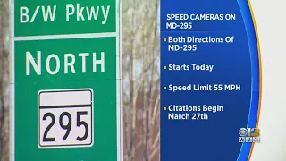 Construction zone speed cameras going up on MD 295