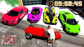 10 SUPERCARS Stelen Binnen 10 UUR In Gta 5!