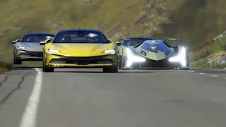 Lamborghini V12 Vision GT vs Ferrari SF90 Stradale at Highlands