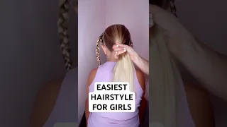 EASIEST HAIRSTYLE FOR GIRLS | Audrey and Victoria #hairstyle #braids #hairstyles