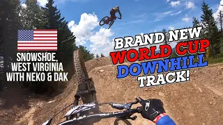 NEW WORLD CUP DOWNHILL TRACK POV! Snowshoe, West Virginia Mountain Biking