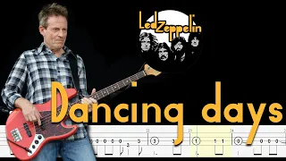 Led Zeppelin - Dancing Days (Bass Tabs & Tutorial) By John paul jones