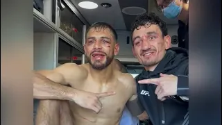 Max Holloway and Yair Rodriguez meet up in the ambulance
