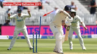 Top 10 Stumps Flying Deliveries In Cricket 2021 | Stumps In The Air | Cricket